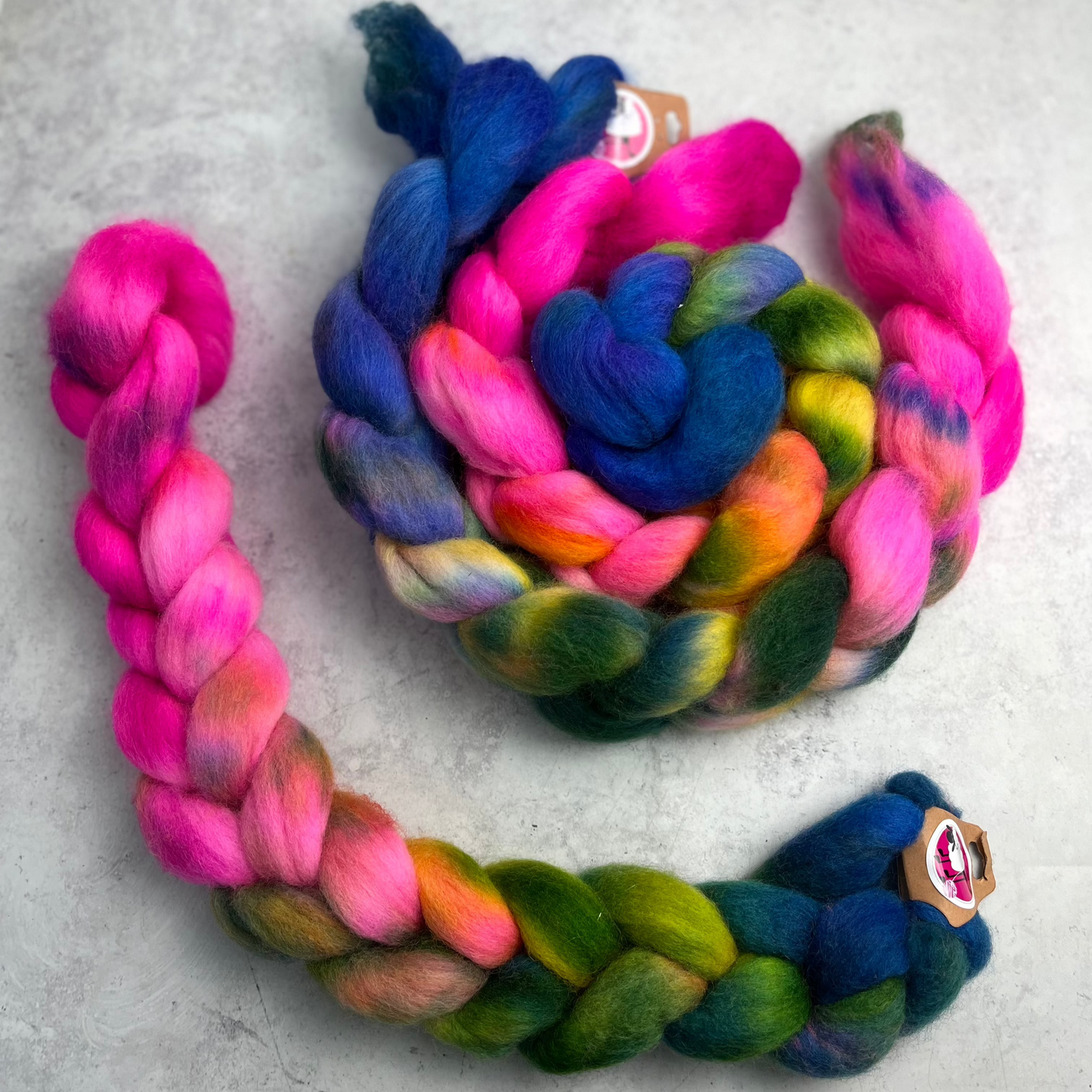 FTLOY Hand Dyed Corriedale Braid